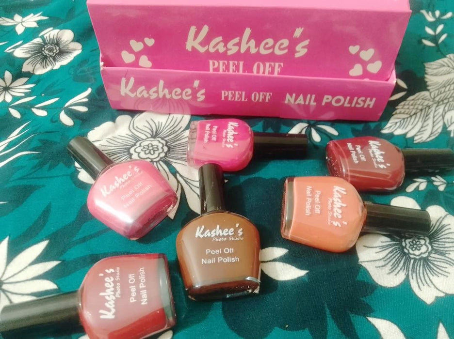 6 Pcs Peel Of Nail Polish- Resists Peeling for Endless Creativity