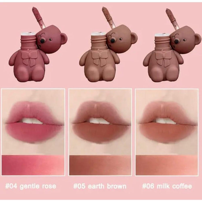 Teddy Bear Key Chain Style Lip-Gloss High Pigmented