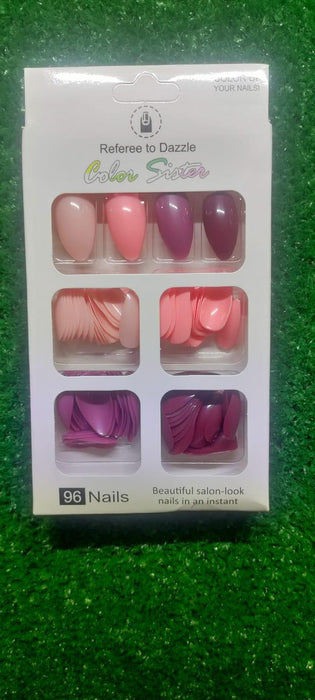Customizable Acrylic Fake Nails for Endless Creativity-96 pcs Pack
