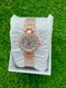 Luxury Rose Gold Women's Watch – Diamond Studded Quartz