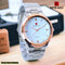 Elegant Men's Stainless Steel Analog Watch – White Dial | Chain Strap