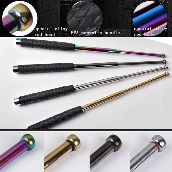 Telescopic Self-Defense Stick – 26" Galvanized Steel Baton with PVC Grip
