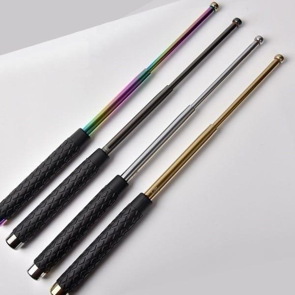 Telescopic Self-Defense Stick – 26" Galvanized Steel Baton with PVC Grip