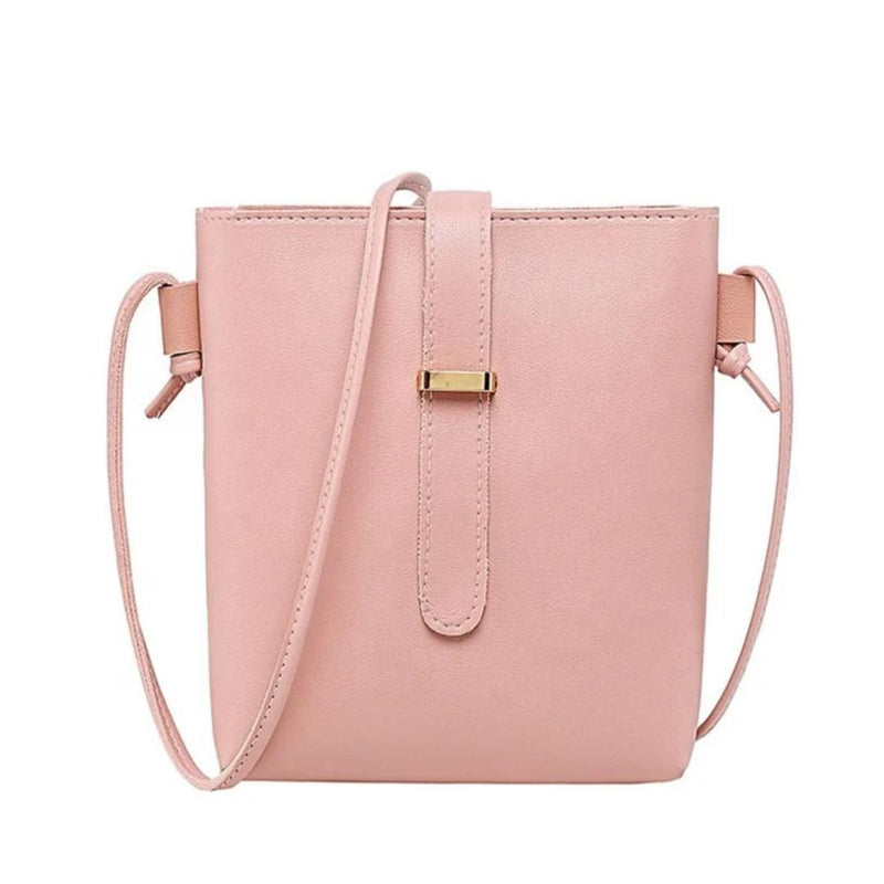 Mini Pink PU Leather Crossbody Bag for Girls – Stylish & Multipurpose