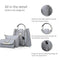 3-Piece Elegant Pink PU Leather Handbag Set for Women