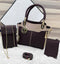 Elegant 3-Piece Brown Women's Shoulder Bag Set