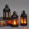 Antique Hexagonal Black Candle Lamp – LED Wind Light for Atmosphere & Decor