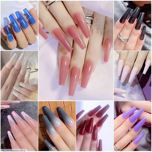 Customizable Acrylic Fake Nails for Endless Creativity-96 pcs Pack