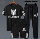 Pack of 3 Markhor Printed Black Summer Tracksuits for Men – Stylish & Comfortable