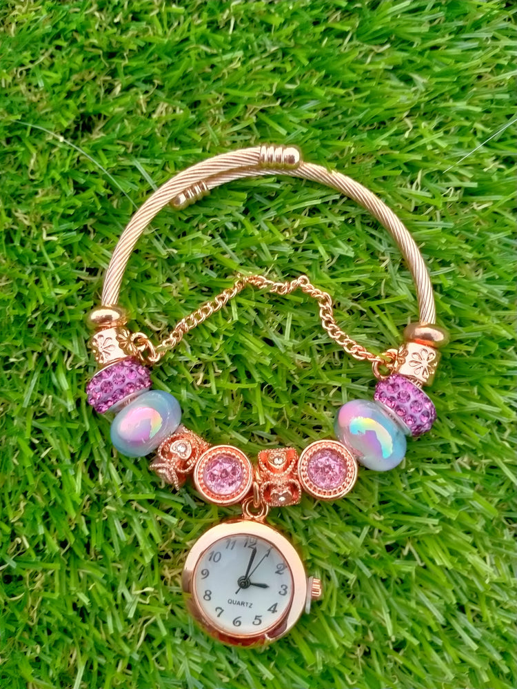 Ladies Bracelet Watch with Multi Stones