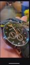 Emporio Armani Luxury Couple Watch Set – Brown Silicone Strap, Golden Case